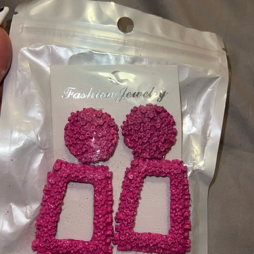 Pink earrings